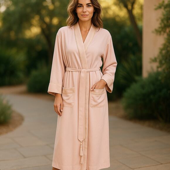 Vintage Victoria's Secret Pink Satin Robe with Tassel Tie, Small - Picture 1 of 15